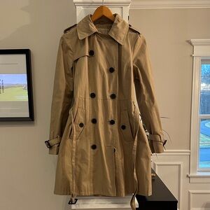 Michael Kors Beige Double-Breasted Trench Coat